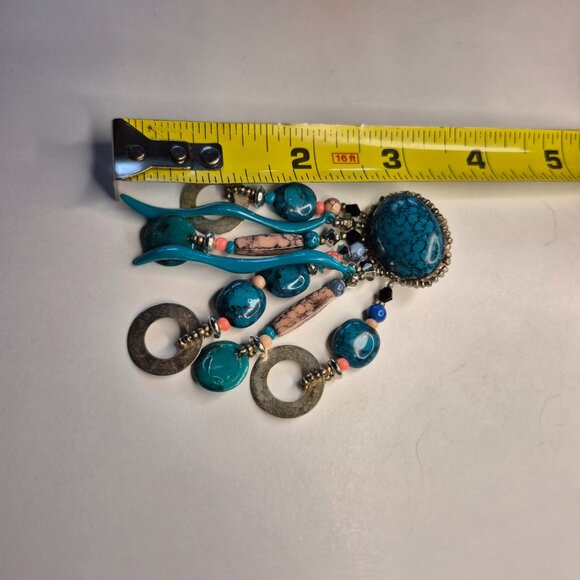 Vintage Hand Stitched Indigenous Earrings - Picture 6 of 6